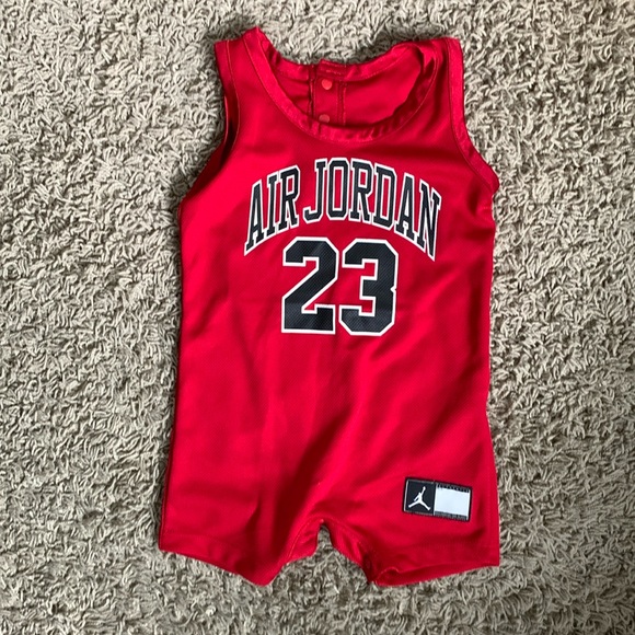 Air Jordan 12Months red one piece Nike suit - Picture 1 of 3